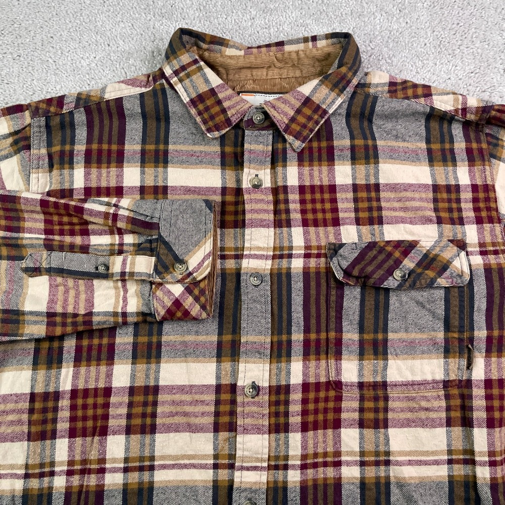 Legendary Whitetails Shirt Mens XL Tall Plaid Buck Camp Flannel Hunting Outdoor